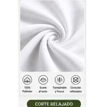 Camiseta para Mujer de Poliéster Manga Corta, Estampado de Corazón de Flores Estilo Acuarela, Casual Romántico De Moda Verano - Blanco - Ver 6