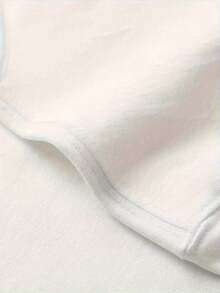Camiseta de manga corta holgada informal para mujer, novedad de verano 2025 - Estampado gráfico de dachshund "Breakfast Dachshund" con texto "BREAKFAST & VEGGIES", cuello redondo 100% y estilo casual. - Blanco - Ver 5