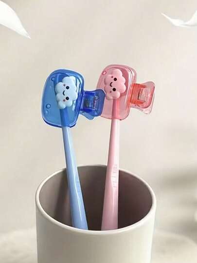 Cute Cloud Portable Toothbrush Cover, Happy Face Cloud Toothbrush Holder, Travel Toothbrush Storage Box, Portable Toothbrush Head Protective Clip, Toothbrush Storage Clip, Toothbrush Dust-Proof Protective Cover, Portable Design Convenient To Carry, Dust-Proof Toothbrush Head Protective Sleeve Suitable For Travel, Two Small Hole Design For Better Drainage, Essential For Students And Travelers, Best Gift For Couples, Friends, Family, Teachers And Travel Enthusiasts