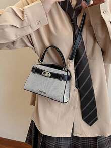 Elegant And Fashionable New Spring/Summer Stone Texture Handbag, Exquisite Retro Style, Paired With Scarf Shoulder Bag, Compact And Refined, High-Quality, Suitable For Dates, Dining, Shopping, And Photography - Black - View 6