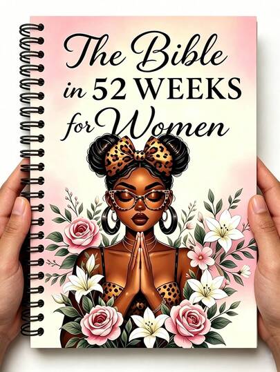 1 PIEZA La Biblia en 52 Semanas para Mujeres, Guía de Estudio Bíblico Espiral de 52 Semanas, Planificador Devocional Inspirador de Crecimiento Espiritual, Incluye Páginas de Oración y Reflexión