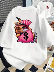 Plus Size T-Shirts - Black - View 6