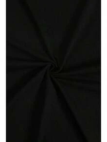 Camiseta Ajustada de Cuello Redondo para Mujer Lz251020X581 es una camiseta estampada para mujer con impresión 2D y diseño de cuello redondo, adecuada para usar en primavera, verano y otoño - Negro - Ver 6