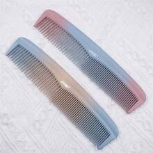 1 Peça Pente de Cabelo de Dentes Grossos e Finos de Dois Lados, com Pintura em Spray de Cor Aleatória, Pente de Estilo de Cabelo de Plástico Sem Alça - Multicolorido - Visão 5