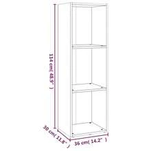 Librería/mueble para TV vidaXL Roble ahumado 36x30x114cm Contrachapado - Marrón - Ver 7