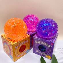 Iridescent Magic Decision Ball Fidget Toy, Building Block Filling Inside, Rustling Sound When Squeezed, Colorful Printed Squeeze Ball, Stress Relief Game Toy For Kids Adults - Multicolor - View 7