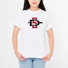 Official Licensed Basic T-Shirt - University Team Mascot/Logo - 白色 - 查看 3