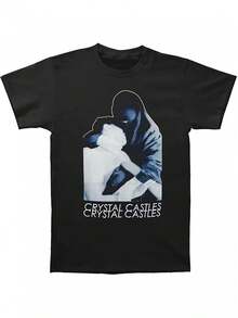 Camiseta para Hombre - Crystal Castles - Ropa Casual a la Moda - Negro - Ver 7