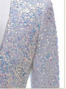 Men's Shiny Sequin Blazer, Single-Button Shawl Collar Tuxedo Jacket For Prom, Wedding, Stage Performance And Party - White - View 7