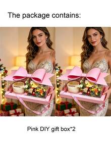 Bộ quà tặng bánh và hoa tự làm (5 chiếc/2 chiếc/1 chiếc), hộp đựng bánh nhỏ và hoa, quà tặng cho người yêu, bạn bè, gia đình. - Mẫu mới nhiều màu A - Xem 13