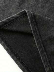 hombres y mujeres100% algodónCamiseta 100% Algodón avable Talla Grande, Camiseta Oversize avable con Estampado de encería de Encaje Estilo Urbano Chic.Camisetas de manga corta con cuello red - Negro - Ver 4