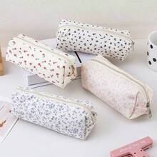Large Capacity Floral Polyester Pencil Case - Multi-Purpose Makeup Bag, Storage Pouch - Ideal Back To School Gift, School Supplies Organizer 1pc/2pcs,Back To School - Sets - View 1