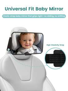 Tesla Baby Car Mirror Rear Facing – Fixed Headrest Baby Mirror For Car, Shatterproof Infant Car Seat Mirror Backseat Baby Mirror For Rear Facing Car - Multicolor - View 2