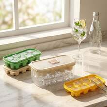 1/2/3pcs 8 Grids Plastic Ice Mold With Lid, Reusable Fruit & Beverage Ice Tray, Beer Refrigeration Tool, Suitable For Refrigerator Ice Maker In Kitchen, Restaurant,Bar - View 2