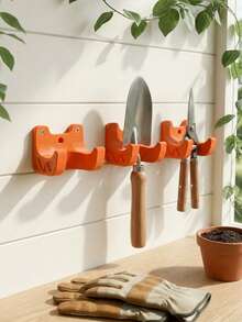 1/3pcs Wall Mounted Storage Rack | Suitable For Household Tool Storage, Gardening Tool Storage, Screw-Fixed Storage Rack, Lightweight Hooks, Durable Plastic Material, Essential For Multi-Purpose Home Cleaning Tools, DIY And Gardening Enthusiasts - Wall-mounted Storage Rack - View 1