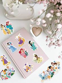 Disney 迪士尼50张迪士尼公主花卉女孩贴纸，可爱美观的贴纸，包括爱丽儿、灰姑娘、长发公主，适用于笔记本、日记本、笔记本电脑、水瓶、剪贴簿、办公用品，是生日礼物、派对礼品、学校奖励、派对装饰和剪贴簿用品的完美之选。 - 1 Set - 查看 3