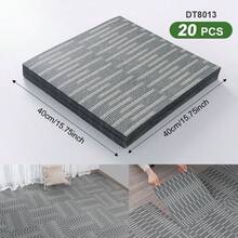 20pcs Peel And Stick Carpet Tiles - 30x30cm, Non-Slip Polyester Floor Puzzle, Suitable For Office, Bedroom And Home Decor - Easy Installation, Durable, Machine Washable - Multicolor - View 15