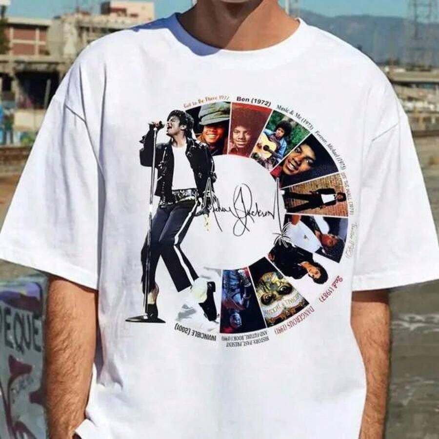 Camiseta Casual, Camiseta con Gráficos de Música Pop Atemporal de , Camiseta Juvenil del Rey del Pop Camiseta de Michael Rey del Pop para Hombres, Mujeres y Niños 13BMRopa De Mujer / Ropa De Mujer De Uso Diario / Blusas, Camisas Y Camisetas De Mujer / Camisetas De Mujer Ropa Deportiva Basicos Mujer Short Playeras Para Hombre - Blanco - Ver 1
