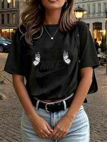 Women T-Shirts - Black - View 4