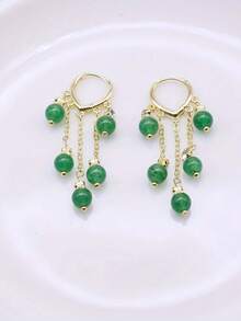 2 đôi bông tai hình trăng sao bất đối xứng phong cách retro - Mặt dây chuyền hình trăng sao đính pha lê tua rua, bông tai hạt đen hình giọt nước, trang sức bạc phong cách hiphop boho gothic, quà tặng cho nữ dịp lễ hội Halloween, tiệc tùng, Valentine. - Nhiều màu - Xem 6