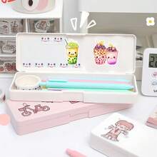 18pcs/Set New Cute Cartoon Watercolor Milk Tea & Breakfast Food Flat Stickers, Multipurpose Decorative Stickers, Suitable For Scrapbooking, Phone Case & Cup DIY Decoration, Self-Adhesive, Matte Paper, Disposable School Supplies - Grid - View 8