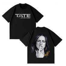 Men's And Women's Short-Sleeved T-Shirts, Casual Style, Featuring Excerpts From Tate McRae's Album "So Close To What" And The "Miss Possessive" World Tour In 2026. - màu đen - Xem 6