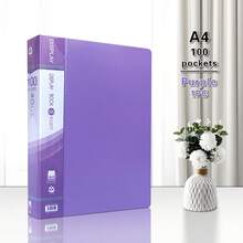 A4 PP File Folder 10-100 Pages, 1/5 Pcs, Portable Document Storage Folder, Multi-Color Lightweight File Folder, Office & Student Use - Single Piece - View 30
