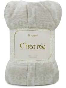 Appel Plush Flannel Bathrobe - Super Comfortable - Beige Ornament - View 1