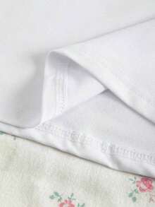 Camiseta de manga corta para mujer con estampado de eslogan, cuello redondo, estilo casual y versátil, para el tiempo libre. - Blanco 2 - Ver 4