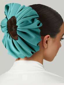 Dây buộc tóc cỡ lớn bằng vải chiffon màu trơn có lớp lót, phụ kiện buộc tóc đa năng, phù hợp cho phụ nữ sử dụng hàng ngày. - Nhiều màu - Xem 12