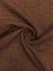 Pantalones tipo mono holgado de moda para mujer de talla grande - Marrón Mocha - Ver 6