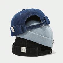 1 chiếc mũ lưỡi trai denim đã giặt, mũ vành mềm có thể điều chỉnh, mũ vành rộng phong cách đường phố cổ điển dành cho cả nam và nữ. - Nhiều màu - Xem 3