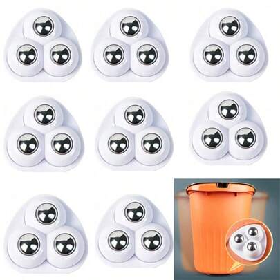 4/8 Pcs Self Adhesive Caster Wheels Appliance Rollers For Kitchen 360° Swivel Universal Wheel For Storage Bins & Trash Can - Universal Sliders For Furniture