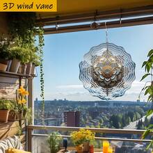 Chong chóng gió 3D với họa tiết bông tuyết và hoa - Đồ trang trí treo bằng sắt 10 inch, thích hợp cho Giáng sinh, Halloween, Lễ Phục sinh, Lễ Tạ ơn - Không cần điện, dễ lắp đặt, trang trí trong nhà/ngoài trời, trang trí sân vườn và tiệc tùng, đồ trang trí ngoài trời (Không bao gồm mặt dây chuyền), kiểu dáng ngẫu nhiên. - A - Xem 6