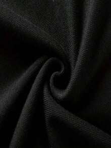Nueva camiseta de mujer para otoño-invierno, de manga corta con cuello redondo, ideal como prenda básica. Con diseño holgado y estampado moderno, hecha de algodón puro de alta calidad, ofrece comodidad y una sensación agradable en tu día a día. - Negro - Ver 5