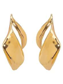 Pendientes elegantes y minimalistas con diseño de hoja, pendientes retro de hoja de árbol para mujeres - pendientes - Ver 1