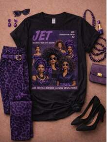 Women T-Shirts - Black - View 1
