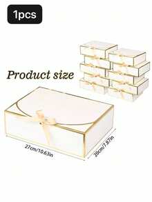 12pcs White Gift Box With Ribbon Bridesmaid Proposal Gift Box, Suitable For Wedding Season, Bridesmaid Proposal Box ,Graduation Season, Bachelor's Parties, Themed Parties, Birthdays, Mother's Day, And Gift Box Decorations For Friends - Packaging Box - View 11