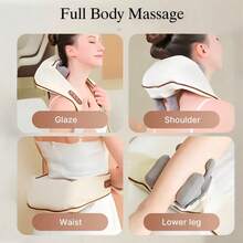SOKANY Wireless Neck & Shoulder Massager, Simulates Manual Massage, 6 Massage Heads, Dual-Direction Kneading Heating Therapy, 45° Ergonomic Angle, One-Button Simple Operation, Portable Suitable For Home/Office, Removable Washable Fabric Cover, Perfect Gift For Elders - Multicolor - View 9