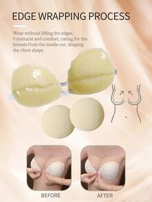 1pc Women's Adhesive Lace Shell Nipple Covers, Minimalist Practical Reusable 3-4 Times, Hand Wash Only - Multicolor - View 5