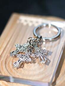 Zinc Alloy Cross Pendant Fashionable Keychain - Multicolor - View 1