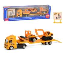 1:64 Alloy Plastic 4pcs Set, Scene Simulation Interactive Inertial Transport Toy Vehicle Set, Children's Toy Cars, Gift For Boys & Girls, All Accessories Random, No Battery Required - Multicolor - View 6