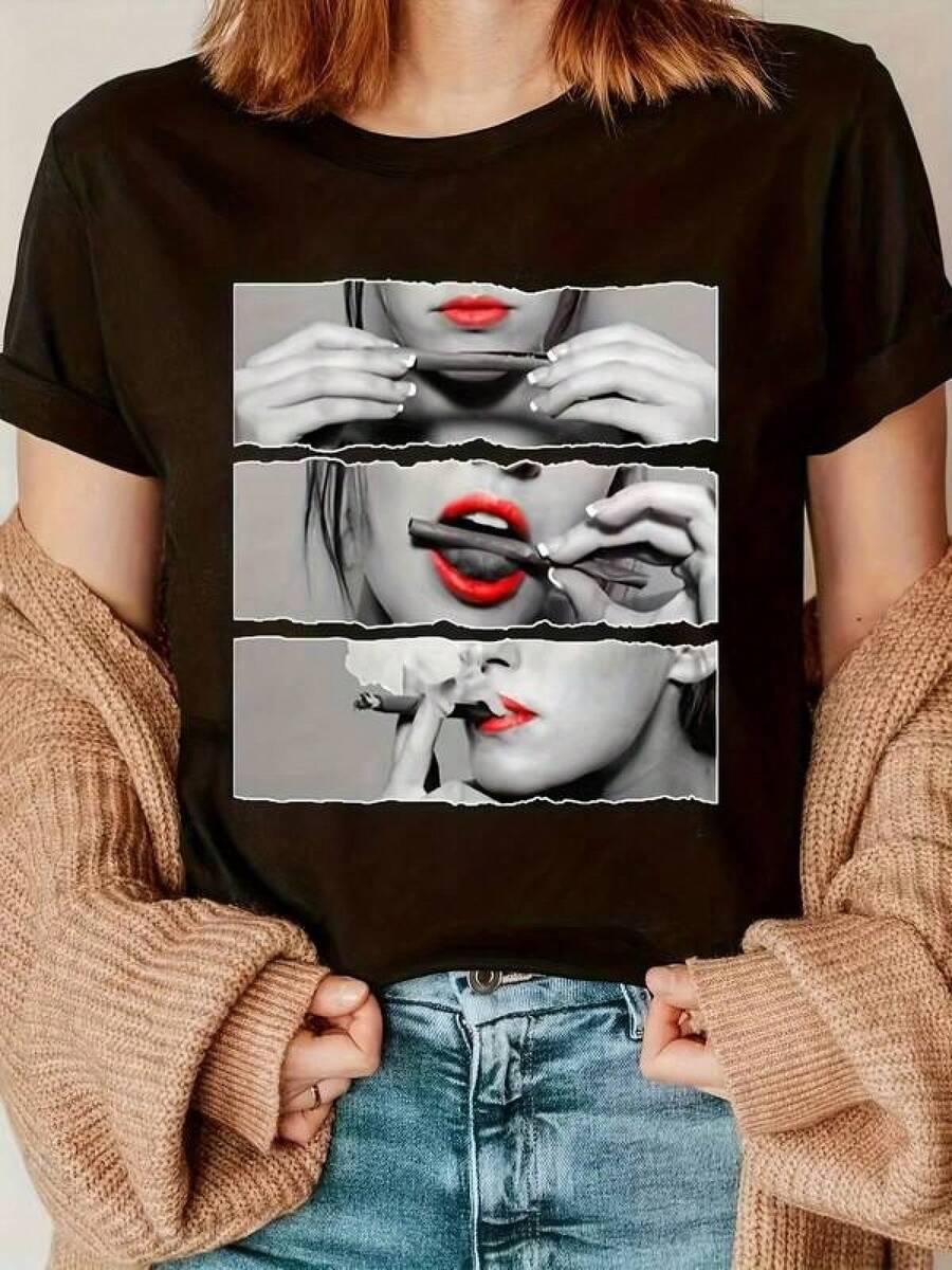 Women T-Shirts - Black - View 1