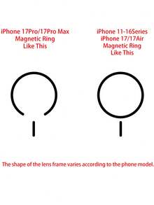 奢華四角防摔手機殼，適用於 iPhone 17ProMax 17Pro 17 16 15 14 13 Pro Max，支持磁吸無線充電，後蓋保護 - 黑色 - 查看 5