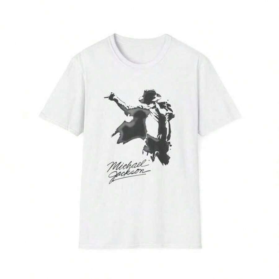 Arte con plantilla Camiseta Rey del Pop Re Gráfico T1EE Música Vintage Camiseta Regalo para Fans Silueta T-Camisa Firma ScR1ipt220G C-AmiS-eta de aL-Godón para el trabA-Jo de 220 g cómoda para largas jornA-DAs apto para todas las estaciones, suave al tacto, pero duradero. Tops transpirables. Conjuntos de otoño para mujer. Conjuntos de vaC-Aciones para mujerRopa De Mujer / Ropa De Mujer De Uso Diario / Blusas, Camisas Y Camisetas De Mujer / Camisetas De Mujer Ropa Deportiva Basicos Mujer Short Playeras Para Hombre - Blanco - Ver 1