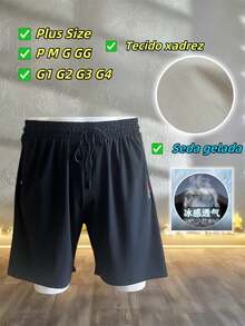 Kit Of 3 Men's Bermuda Shorts, Imported Men's Polyamide, Cool Silk Finish, Elastane, Casual, Quick-Drying. - 墨綠色 - 查看 6