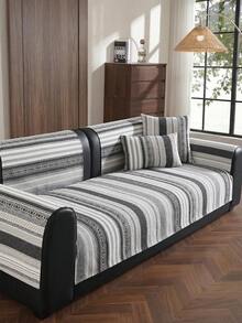 1pc New Chenille Luxury Sofa Cushion Cover, 1/2/3/4 Seater Sofa Seat Pad, Armrest Backrest Protector, Non-Slip, Suitable For All Seasons - Grey - View 11