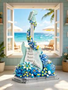 The Romantic Guitar/Piano Assembly Set Is A Luxurious Modular Building Toy, A Creative DIY Assembly Kit, With Abundant Accessory Decorations. It Is An Excellent Choice For Couples To Interact And Play Puzzle Games. - Multiple Colors - View 8