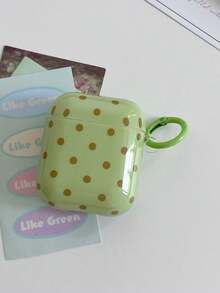 Minimalist Contrast Polka Dot Protective Case Compatible With Airpods Pro 3, Compatible With Airpods Pro 2, 1/2 Wireless Bluetooth Earphone - Green - View 7
