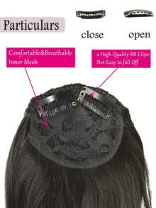 Invisible Bangs Clip-In Extension Front Fringes Hair Pieces Bangs Styling Accessories Easy To Wear And Maintain Natural Bangs Wig For Women - Multicolor - View 5